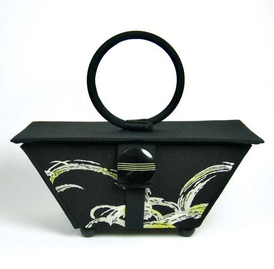 Kimono - Purse Black with Swirls