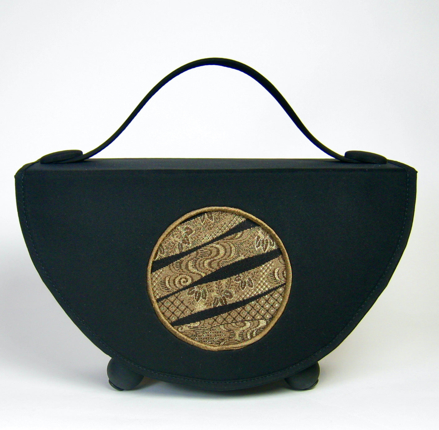 Moon Purse - Black with Gold