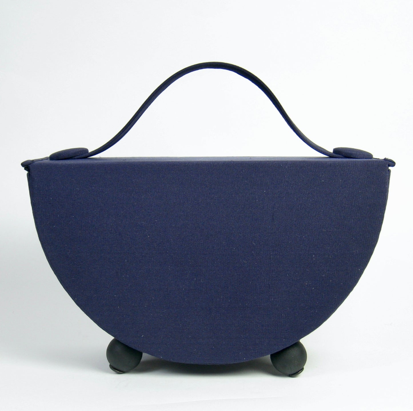 Moon Purse - Ultramarine with Leaves and Floral Pattern