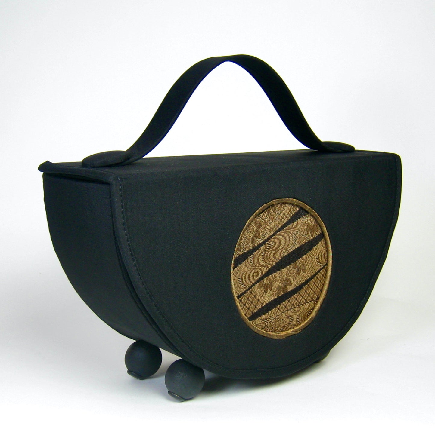 Moon Purse - Black with Gold