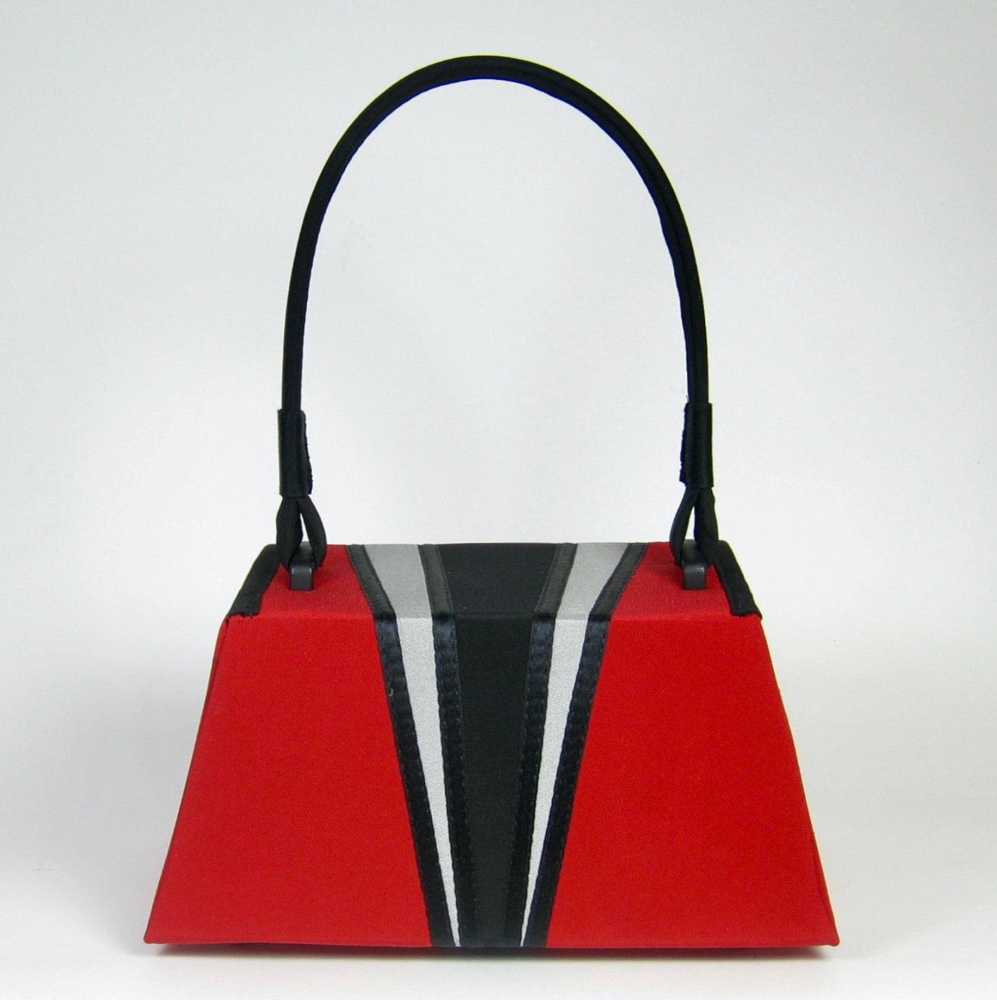 Deco Purse - Red with Black and Pewter